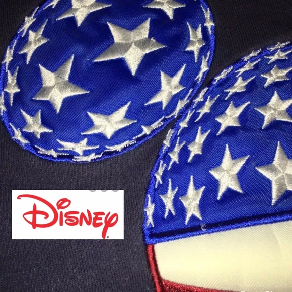 Disney MICKEY American Stars Stripes Sweat shirt M - Picture 1 of 8